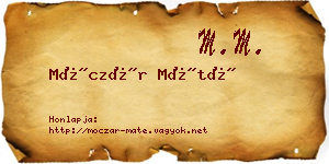 Móczár Máté névjegykártya