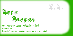 mate moczar business card